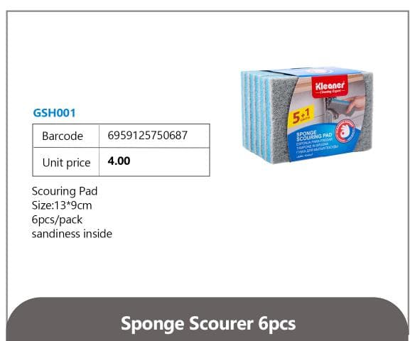 Sponge Scourer 6pcs