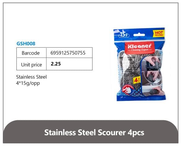Stainless Steel Scourer 4pcs