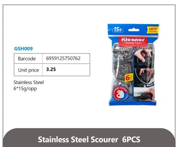 Stainless Steel Scourer 6pcs